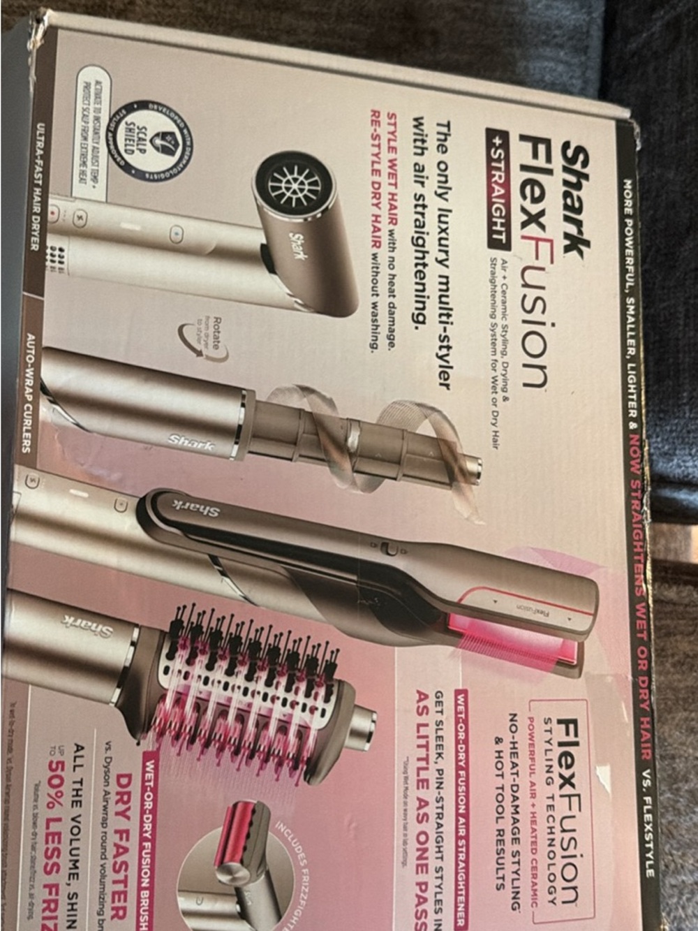 Shark FlexFusion 3-in-1 Hair Styler - Pink & Silver